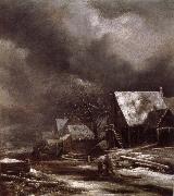 Jacob van Ruisdael Village in Winter china oil painting reproduction